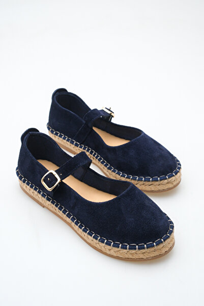 STARK SHOES Kadın Hakiki Deri Süet Baret Tokalı Espadril