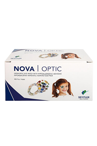 Seyitler Nova Optik Göz Pedi 6,5cm x 9,5cm 100'lü Kutu (Pediatrik)