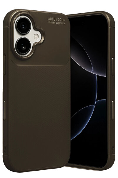 NewFace 1615253747 غطاء كربون آبل آيفون 17 بتركيز تلقائي (105352) - بني