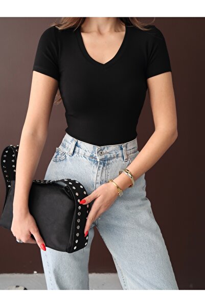 Paw Garage Women's Alexa Buzzy Fabric Basic Body T-Shirt