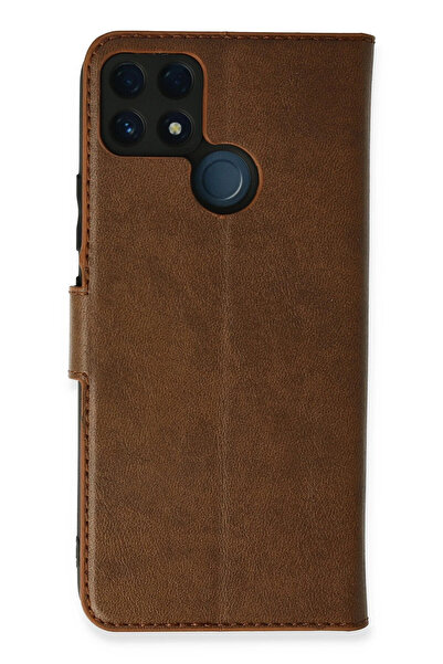 NewFace حافظة OZLSTOR لهاتف Realme C25 طراز Trend S Plus (81433) - لون بني