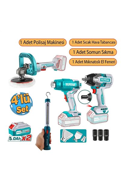 TOTAL Akülü 4 Parça El Aleti Seti TOSLI241182E