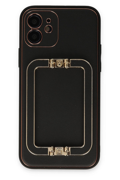 NewFace غطاء حماية OZLSTOR لهاتف آيفون 12 طراز كوكو إيليت (112846) - أسود