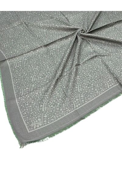 mim eşarp Ebruli Kışlık Desenli Eşarp 95x95 cm