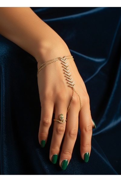 Serra إكسسوار مجوهرات شاهمران نسائي من النحاس بلون ذهبي مع حجر الزركون على شك...