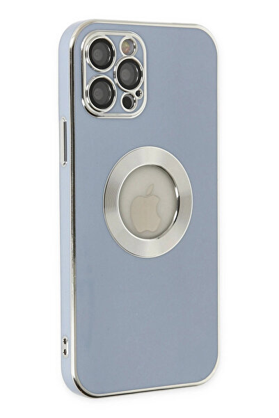 NewFace حافظة OZLSTOR لهاتف iPhone 12 Pro من السيليكون - (110407) أزرق سييرا