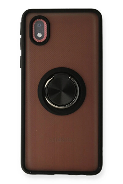 NewFace غطاء حماية سيليكون لهاتف سامسونج جالاكسي A01 كور من OZLSTOR مع حلقة م...