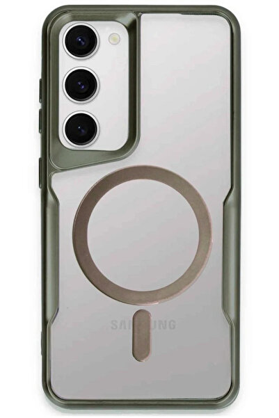 NewFace 1610106747 غطاء سامسونج جالاكسي S23 من السيليكون ماج سيف (130601) - أخضر