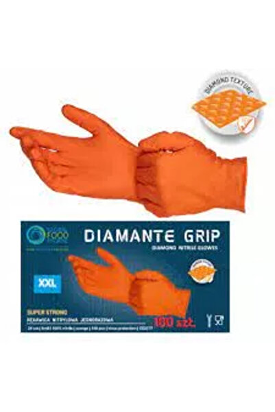 Diamante GOGRIP ORANGE GLOVES 100 PCS/SET XXL