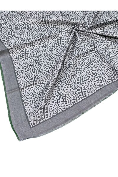 mim eşarp Ebruli Winter Patterned Scarf 95X95 cm