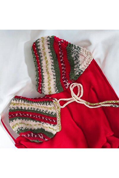 The Cloudish Shop Hand knitted laura lora baby beanie hat bonnet neck warmer ...