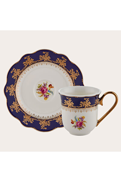 ROY KING 23067-5 FLOWER BLUE 6'LI KAHVE FİNCANI