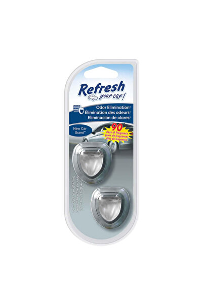 REFRESH YOUR CAR موزعات زيت عطري لإزالة روائح السيارات الجديدة، قطعتان، سعة 3 مل