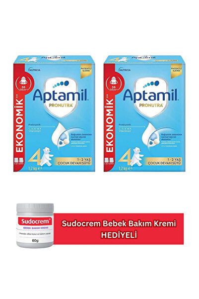 Aptamil 4 Pronutra Çocuk Devam Sütü 1200 gr x 2 Adet (Sudocrem Hediyeli)