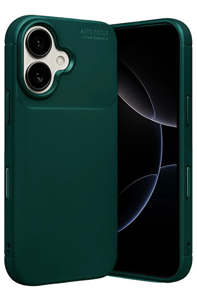 NewFace غطاء WIZARD Apple iPhone 17 ذو التركيز التلقائي من الكربون - أخضر داكن