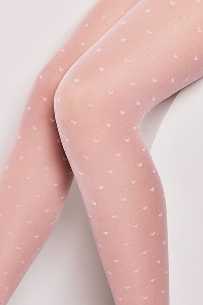 Conte Elegant Ciorapi groși pentru copii cu model în formă de inimă, Anabel 2...