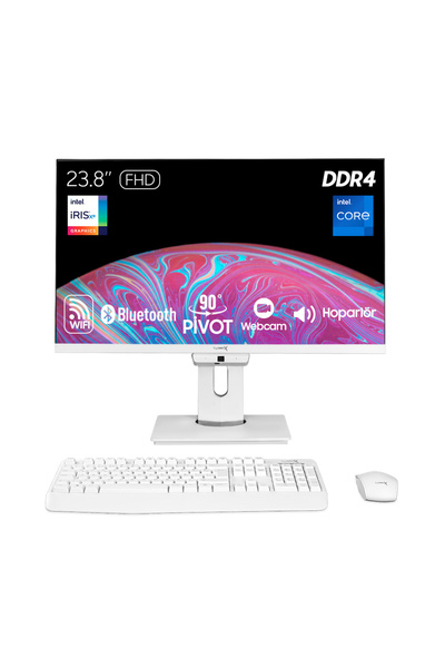 TURBOX TAx1711 i7 1165G7 16GB DDR4 256GB NVMe 23.8 inç FHD Pivot WiFi BT Webc...