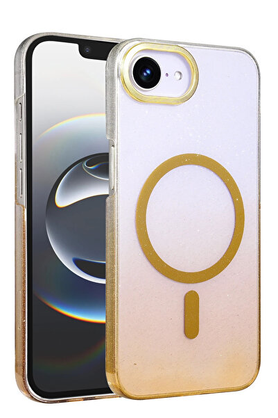 NewFace 1614145747 غطاء ماج سيف لامع لهاتف ابل ايفون 16E - (164541) تيتانيوم ...