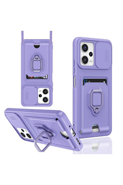 NewFace حافظة OZLSTOR لهاتف Xiaomi Poco X5 5G من السيليكون مع حامل بطاقة زيوم...