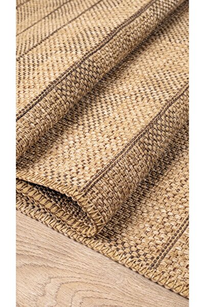 Misis Home Jut Rengi Sisal Hasır Model Dokuma Halı Yıkanabilir Kaymaz Taban S...