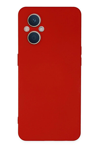 NewFace حافظة OZLSTOR Reno 7 Lite من السيليكون المخملي الداخلي (91308) - أحمر