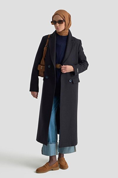 Armine Kaşe Kaban 25K7026 Lacivert