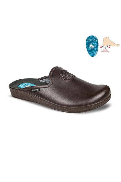 Ceyo 9933-7 Topuk Dikeni (PLANTAR FASİİTİS) Erkek Terlik Kahverengi