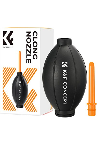 K&F CONCEPT منفاخ هواء للعدسات، مضخة هواء مطاطية لتنظيف الغبار بفوهة طويلة لل...