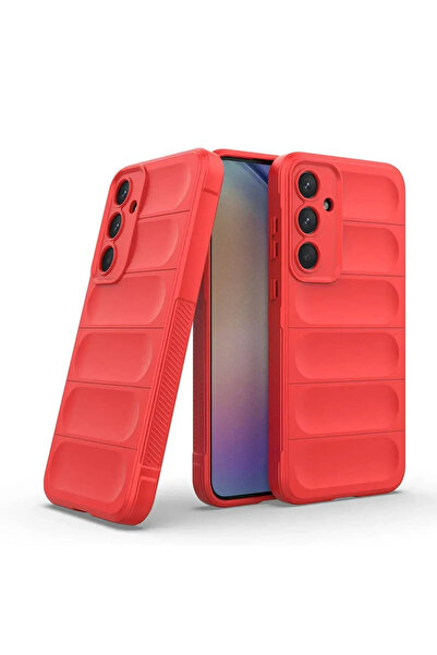 NewFace 1611257747 سامسونج جالاكسي S25 FE سيليكون أوبتيموم (155712) - أحمر