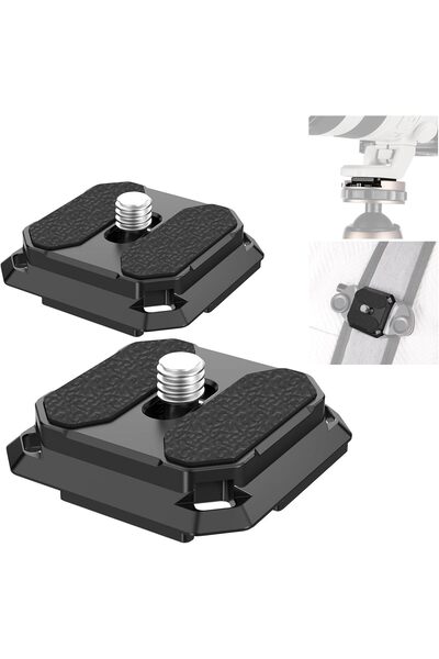 NEEWER لوحتا تثبيت سريع الفك مربعتان مقاس 38 مم من نوع Arca QR لتركيب الكاميرا