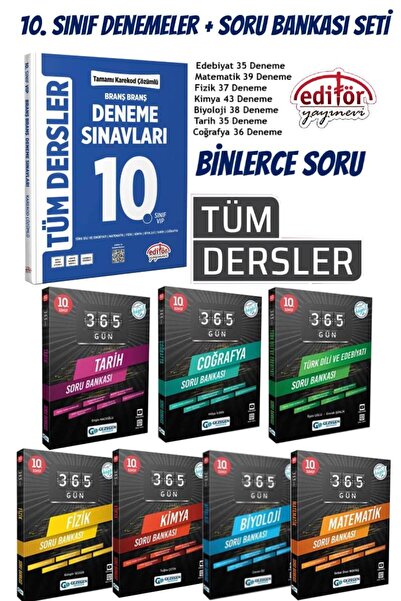 Editör Yayınevi 2026 Editör Yayınları Tüm Dersler 10. Sınıf Deneme+Gezegen Ya...