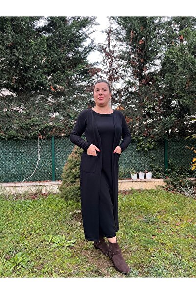 MJORA Yumoş Kumaş Tek Parça Hırkalı Elbise