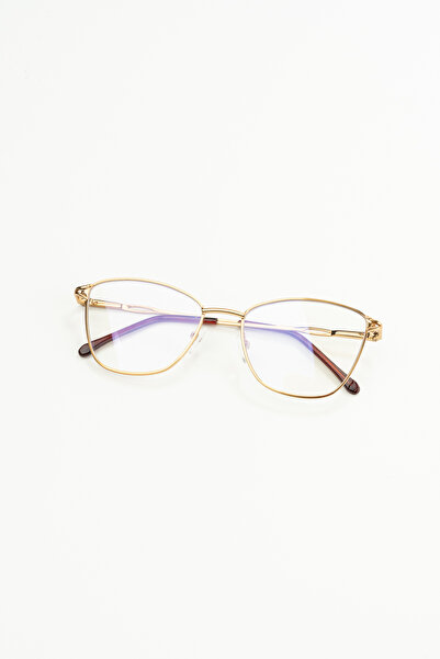 TARSS Sahra Gold Metal Cat Eye Mavi Işık Filtreli Ekran Gözlüğü | Retro Vintage