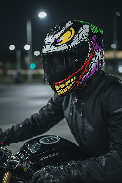 yyk GIVI 50.X JOKE / 1 Renkli 1 Şeffaf Vizörlü Motosiklet Kask