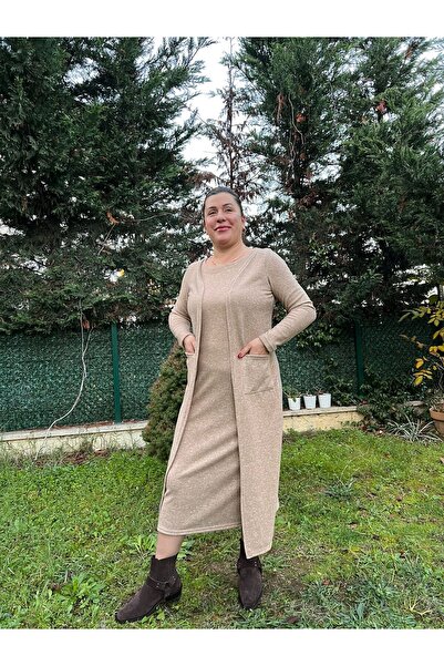 MJORA Yumoş Kumaş Tek Parça Hırkalı Elbise