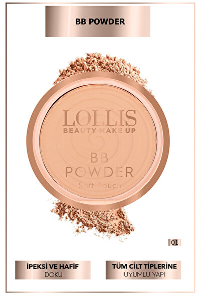 Lollis BB Pudra Pürüzsüz Görünüm Hafif Dokulu Kompakt Powder - 01