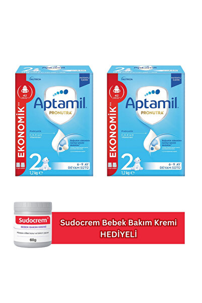 Aptamil 2 Pronutra Devam Sütü 1200 gr x 2 Adet (Sudocrem Hediyeli)