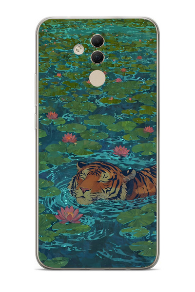 Manitoba Huawei Mate 20 Lite Uyumlu Baskılı Yumuşak Silikon Şeffaf Telefon Kı...