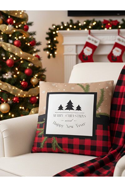 Dörtel Tedarik Двустранен цифров печат с цип, калъф за възглавница с коледна ...