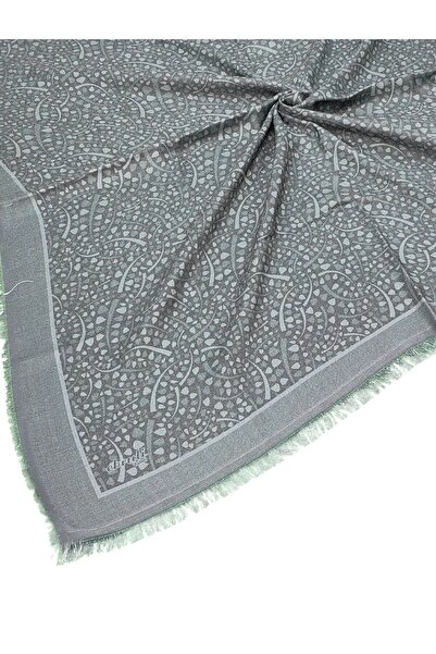mim eşarp Ebruli Winter Patterned Scarf 95X95 cm