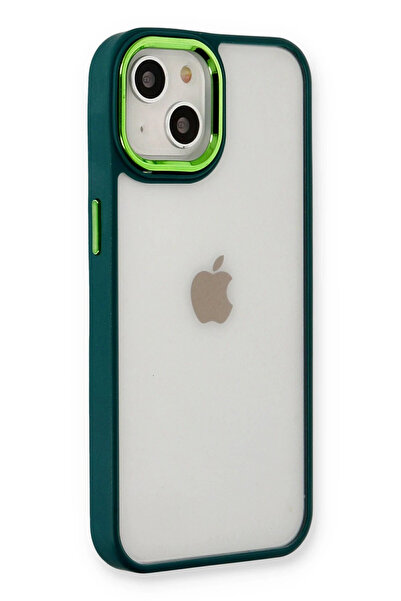 NewFace غطاء حماية OZLSTOR لهاتف آيفون 14 بلس - (104411) أخضر كاكي