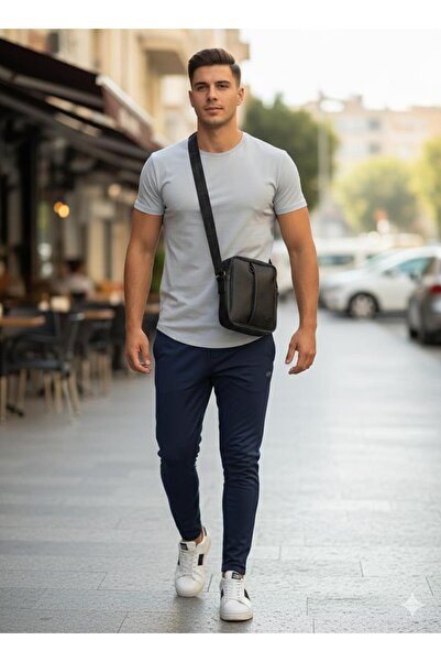 balbagss حقيبة كروس رياضية يومية باللون الأسود للرجال