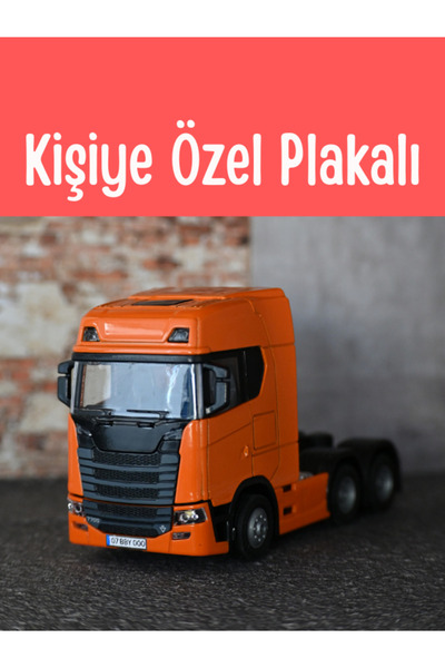 bebeym Scania 7705 Tır - Kişiye Özel Plakalı Scania Taşıyıcı Tır - Turuncu