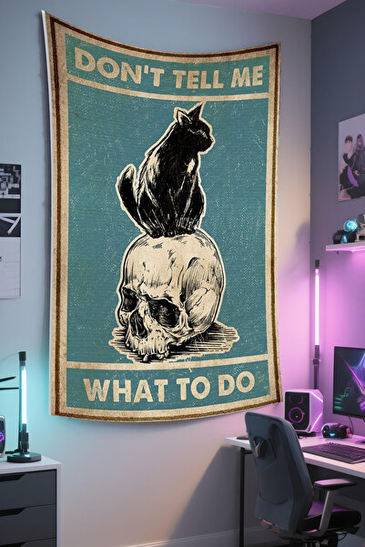 RUGRUMBA Cat Wall Hanging – Pet-Themed, High-Quality Fabric, Tapestry Wall Ca...