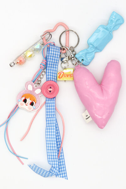 Nearsis Kalp ve Şeker Figürlü Çanta Charmı