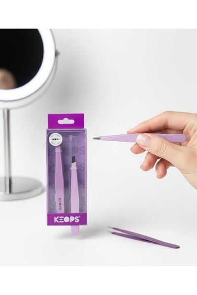 Keops Pro- Elite – Ultra Hassas Uçlu Eğimli Kaş Şekillendirme 2'li Cımbız Seti