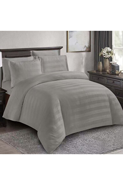 OEM Damask bed linen for double bed 2 people Dreamelle, 6 pieces, Finet, Grey