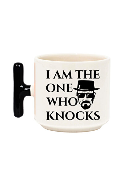 qoeuyl boutique I Am the One Who Knocks Heisenberg Printed Latte Cup Color t Handle Mug Cup