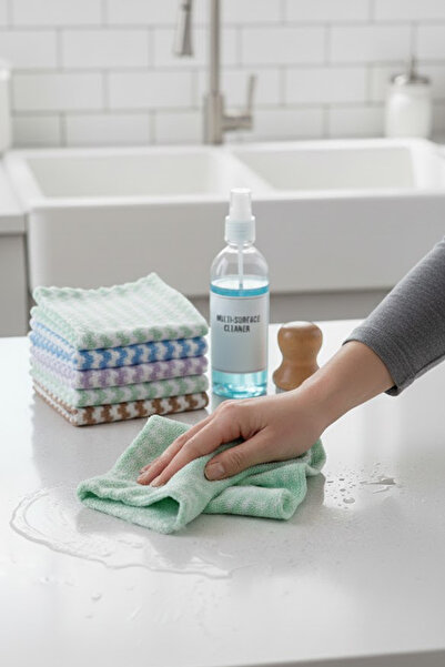 Gül Ev Tekstil Ürünleri 6-Piece Premium Microfiber Cleaning Cloth Set - Ultra...