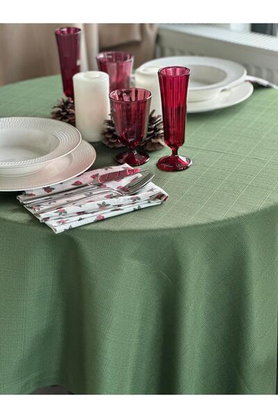 Lucien Home Yılbaşı Düz Yeşil Masa Örtüsü